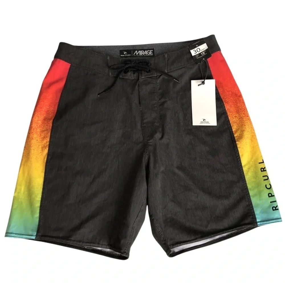 Rip Curl Mirage Owen Double Stitch Black Multicolor Board Shorts 30